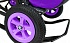 Санки-коляска Snow Galaxy City-2, дизайн - Серый Зайка на фиолетовом, на больших колёсах Ева, сумка и варежки  - миниатюра №8